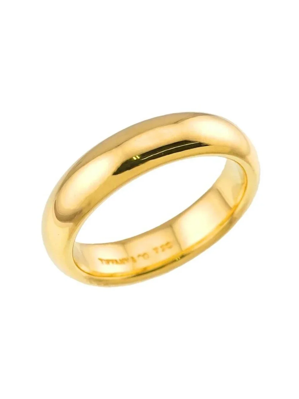 Tiffany & Co Forever Band Ring Width 18k YG Yellow Gold 750